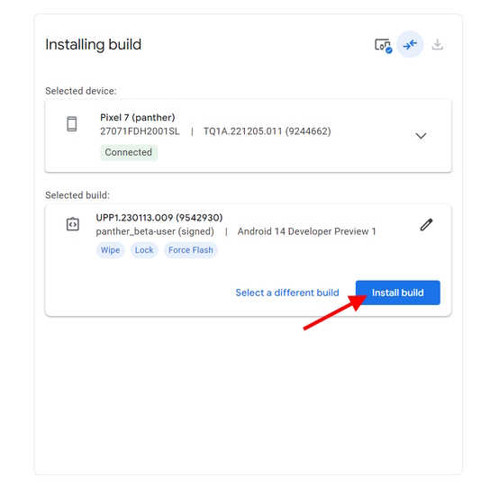 బిల్డ్ ఆండ్రాయిడ్ను ఇన్స్టాల్ చేయండి